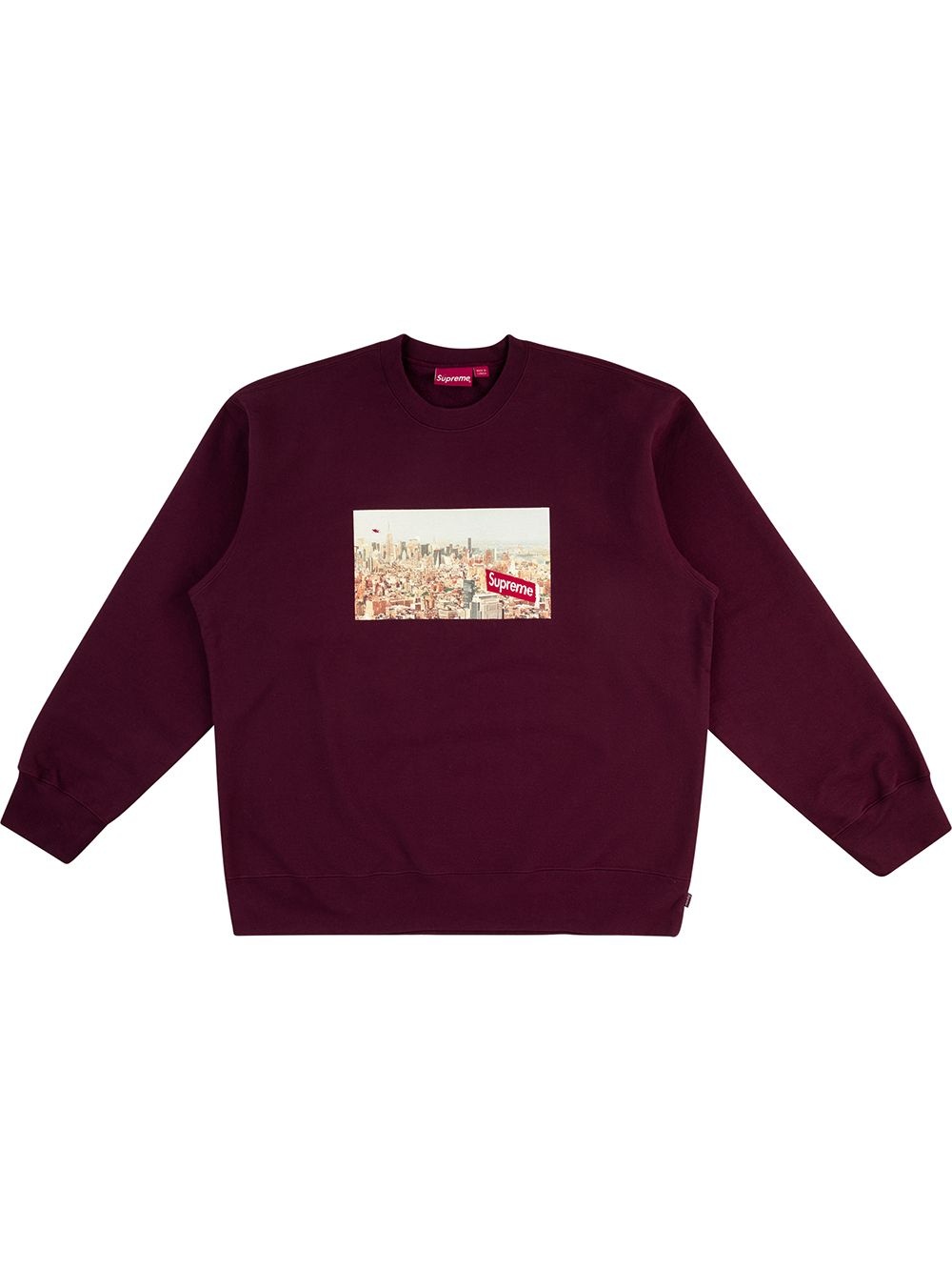 Aerial-print crewneck sweatshirt - 1