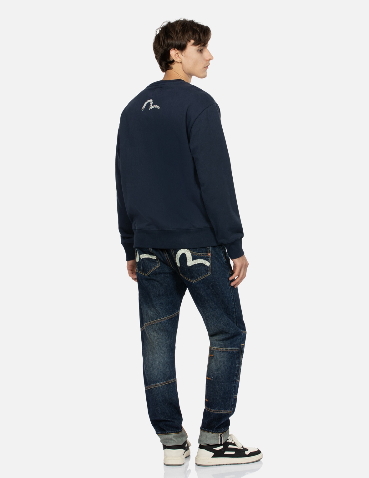 TRIPLE BOX LOGO PRINT RELAX FIT SWEATSHIRT - 4