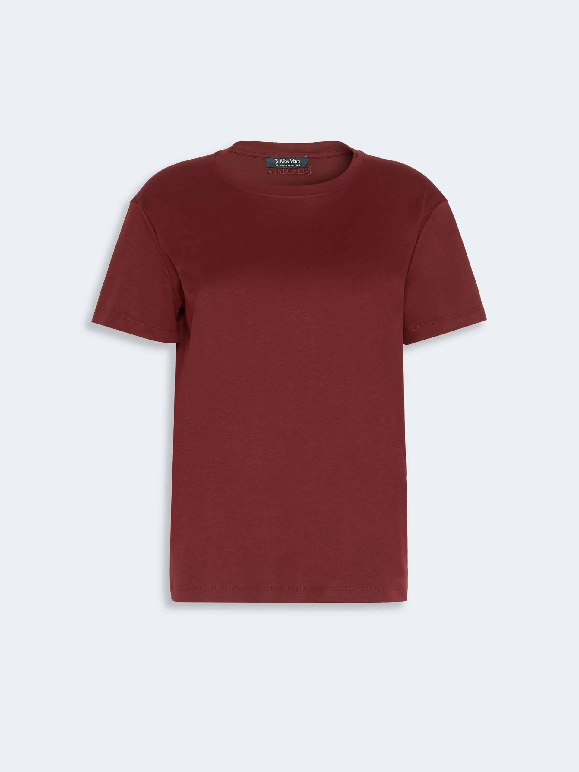 SEGALE Cotton and modal jersey T-shirt - DARK RED - 1
