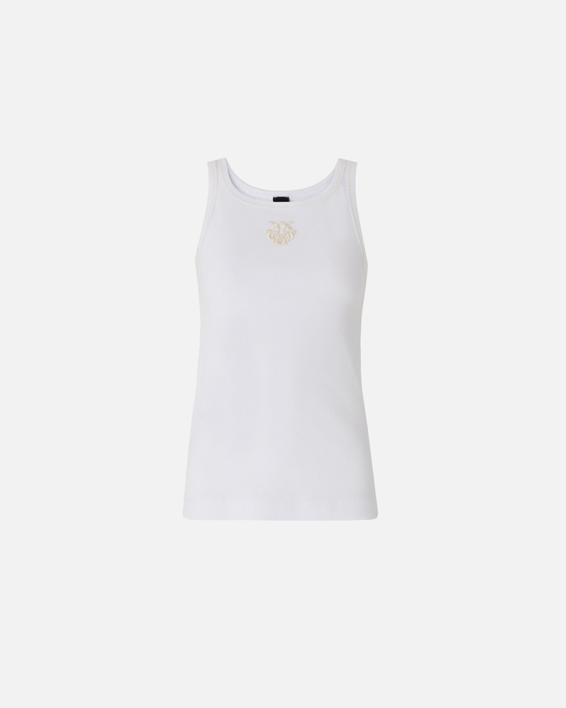 RIBBED VEST TOP WITH LOVE BIRDS EMBROIDERY 1