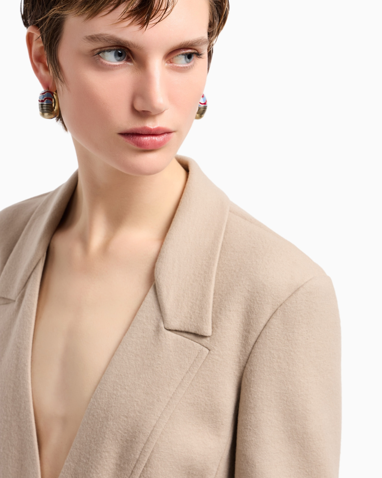ASV SINGLE-BREASTED JACKET IN WOOL DOUBLE JERSEY - 5