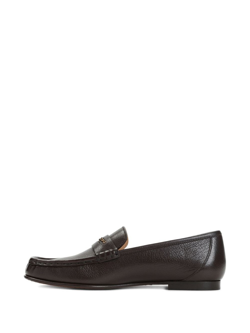 Chloé logo leather loafers outlook