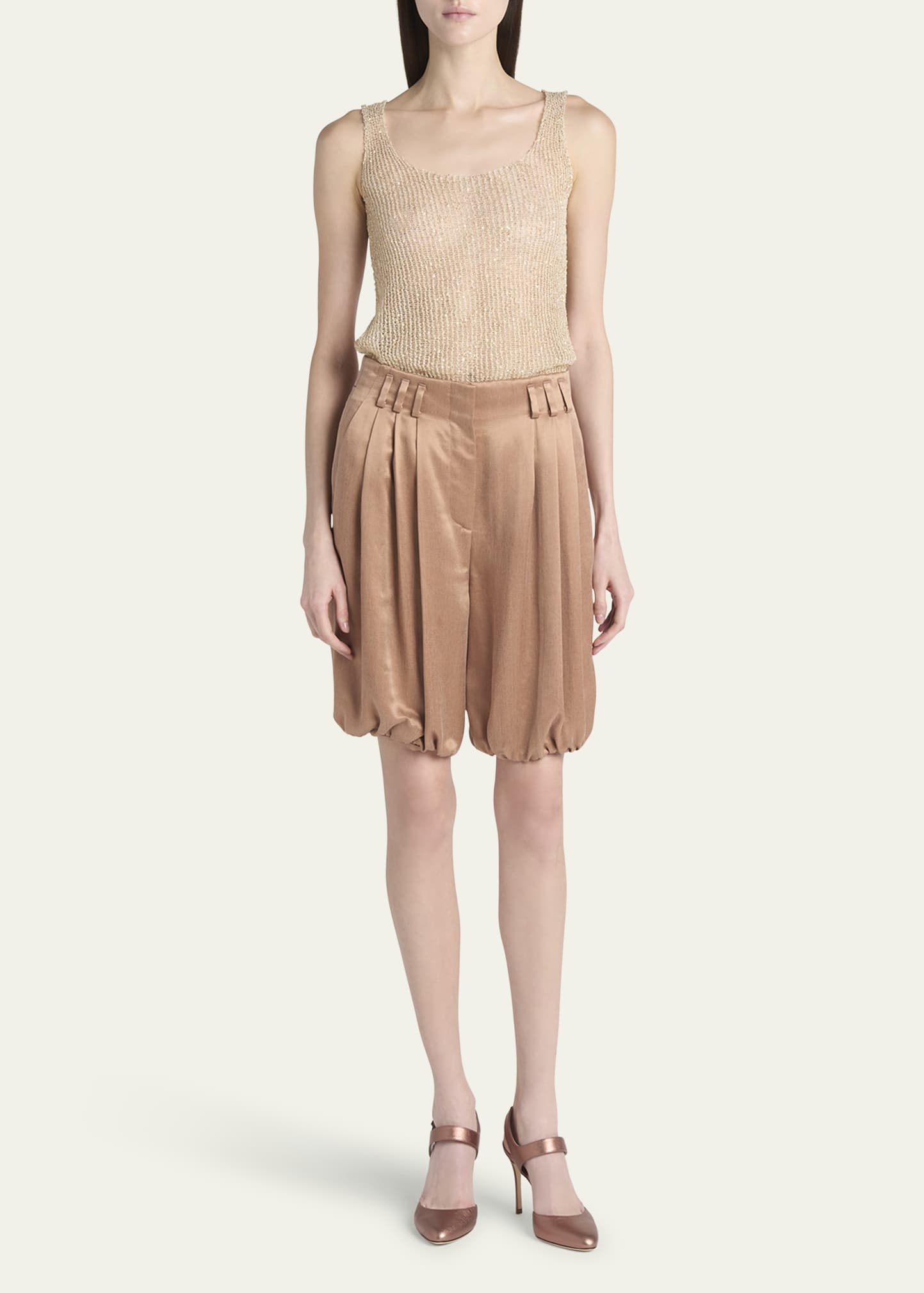 Sequined Knit Sleeveless Top - 2