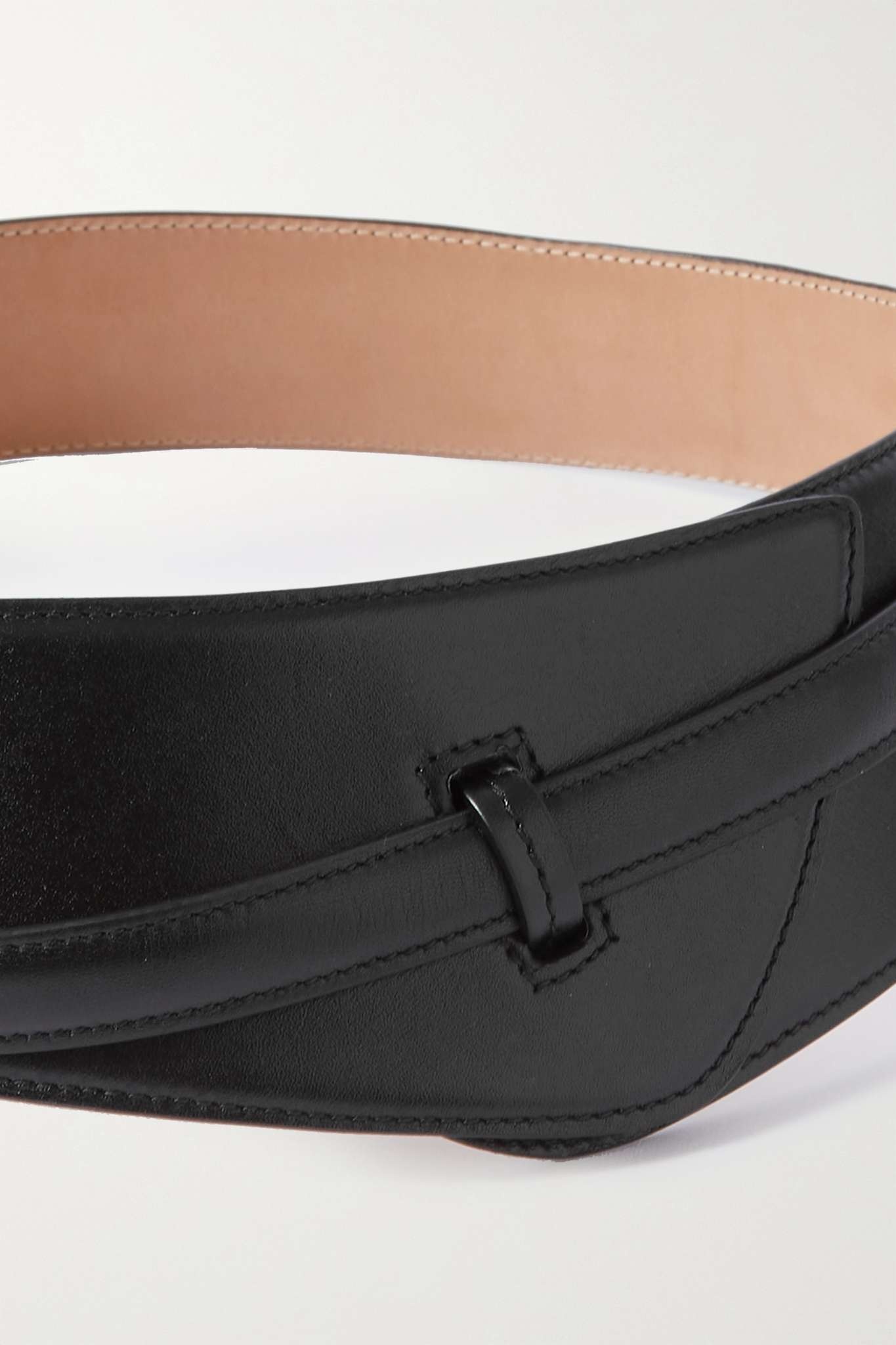 Paneled leather belt - 5