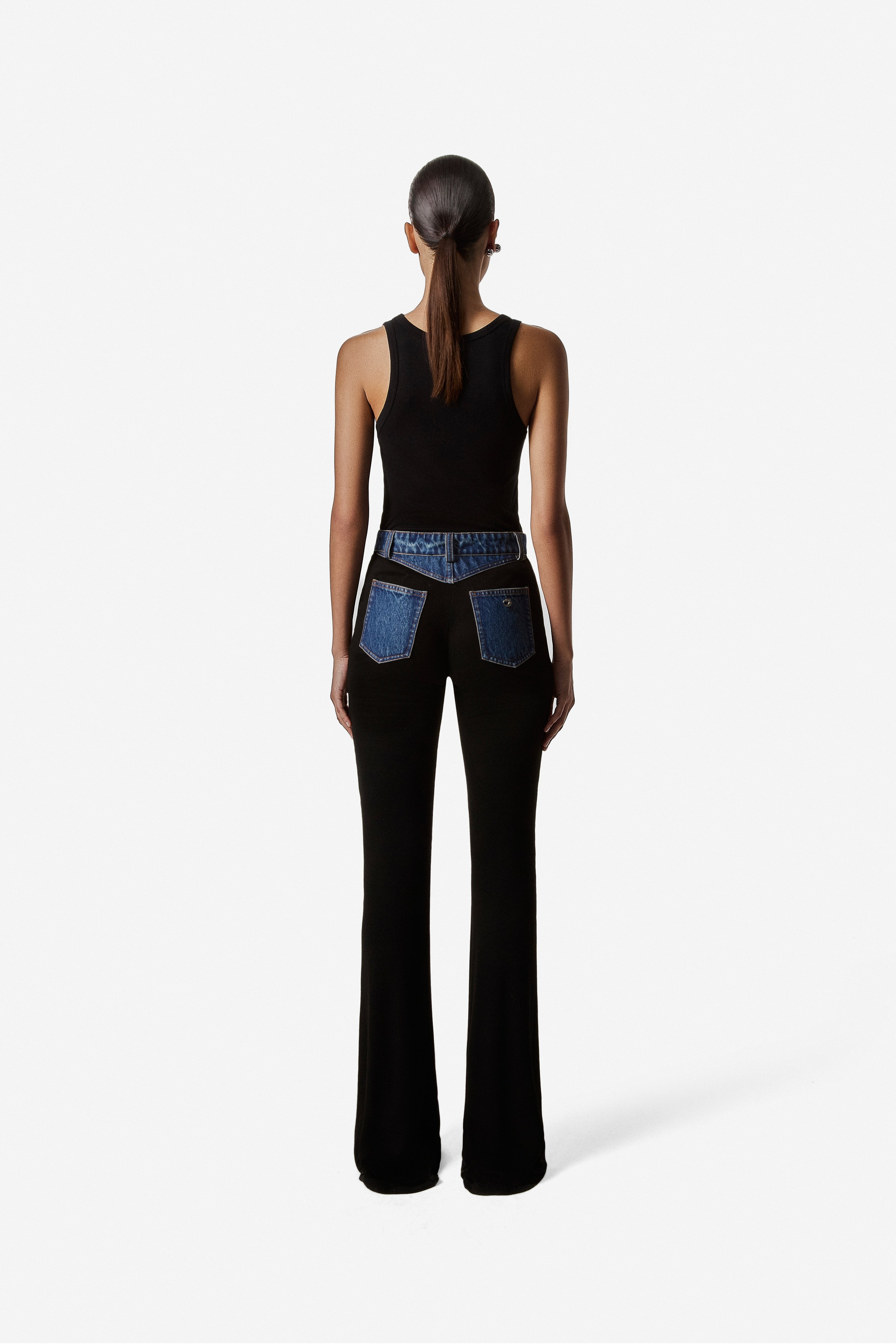 Second Skin Rib Denim Pants - 3