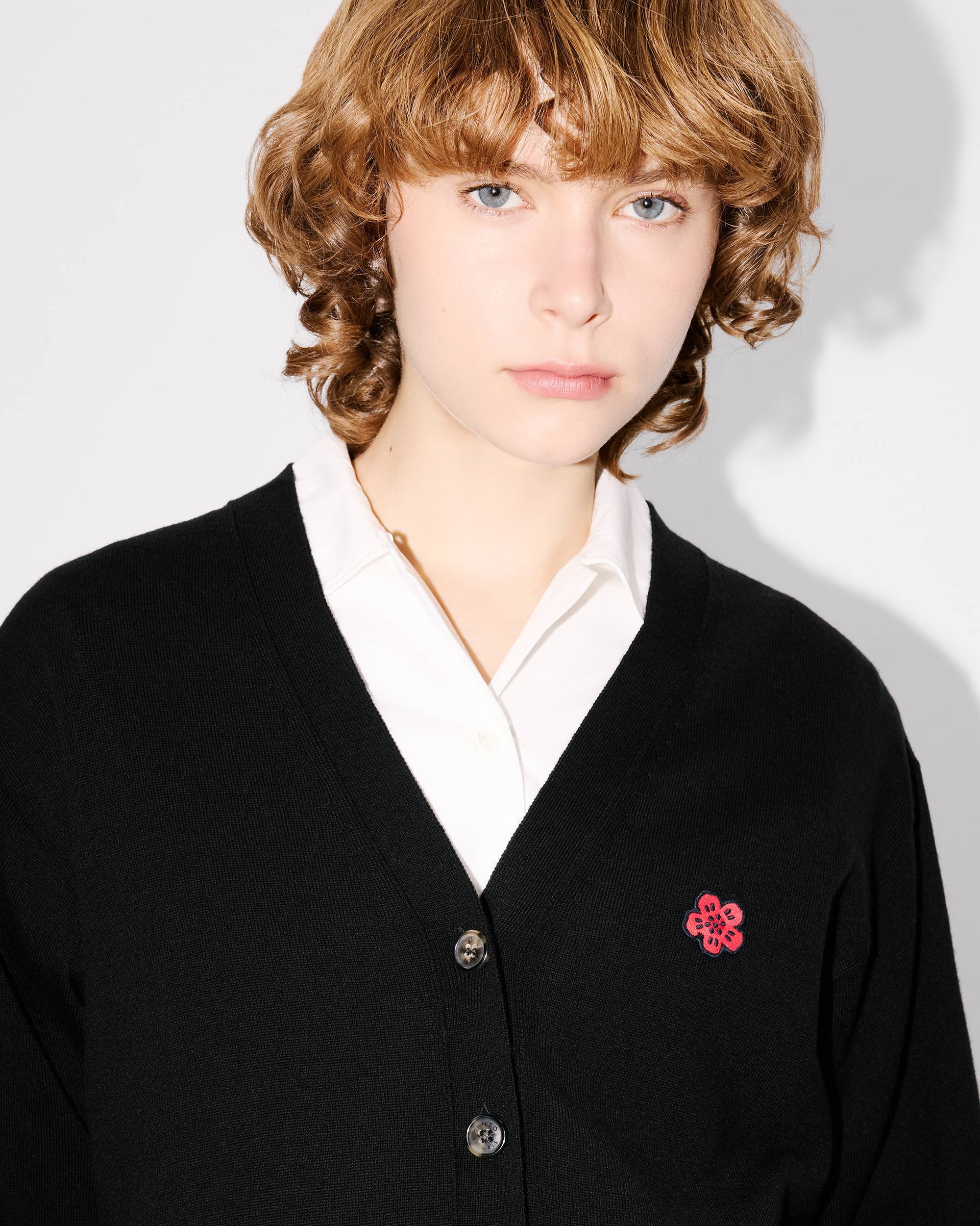 'Boke Flower' embroidered cardigan in merino wool - 6