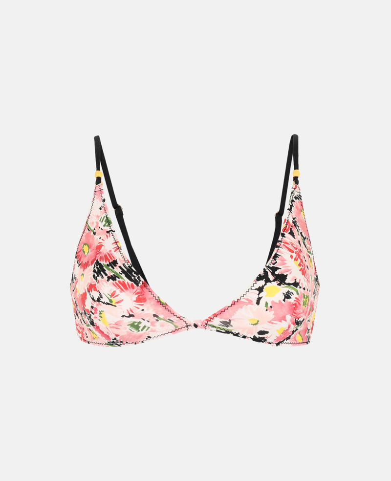 Watercolor Floral Triangle Bikini Top 1