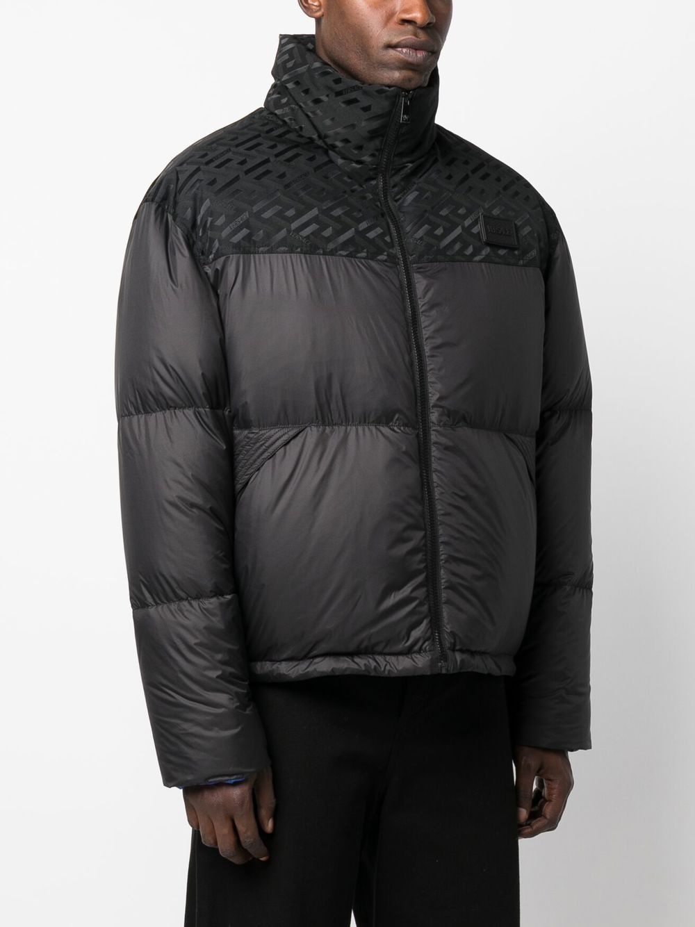 zip-fastening padded jacket - 3