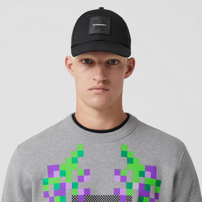 Monogram Motif Print Cotton Sweatshirt 3