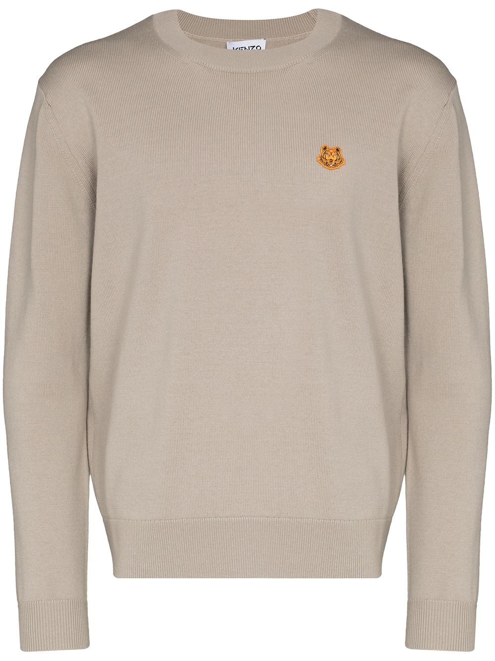 tiger crest crew neck jumper - 1