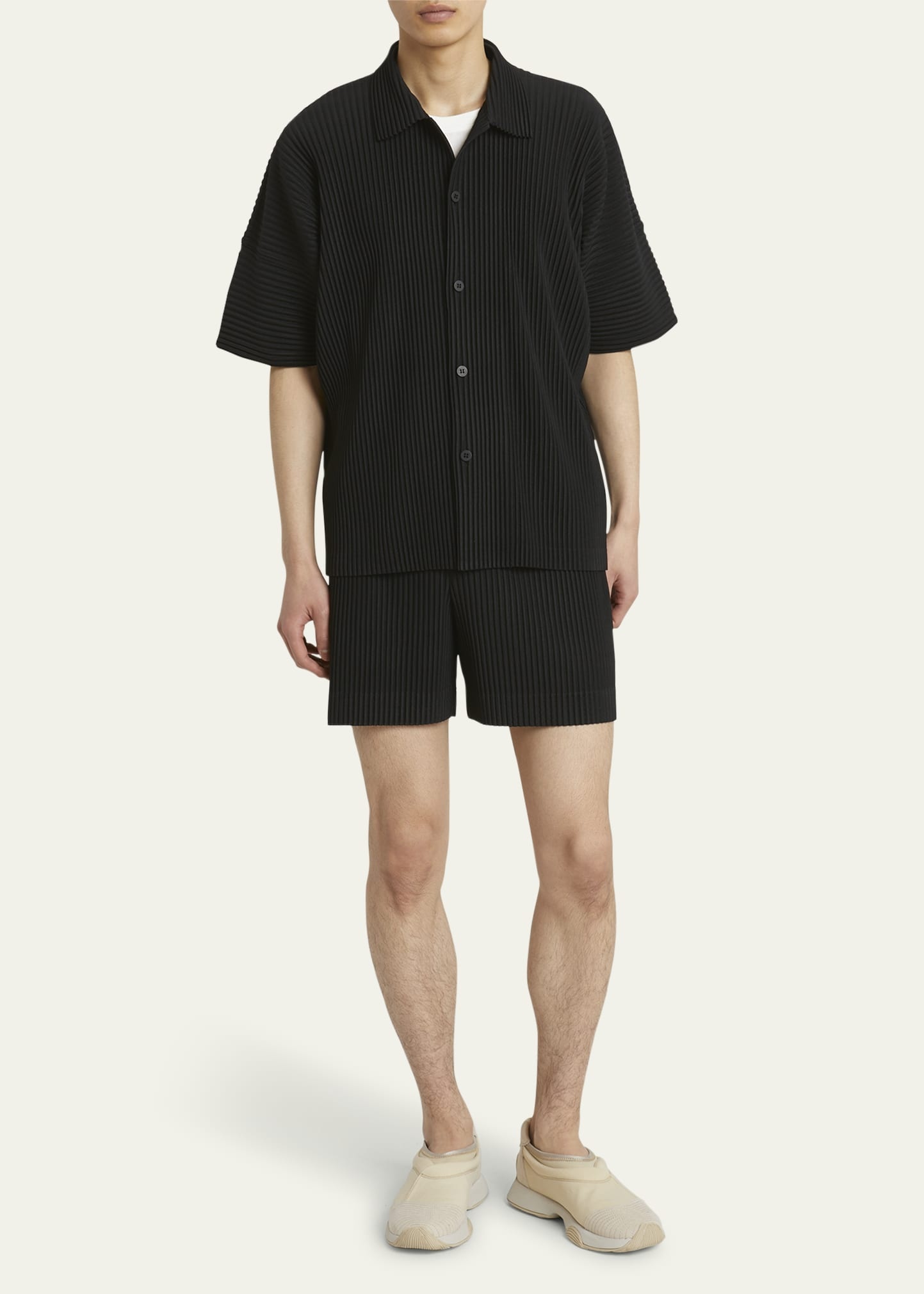 Men's Pleated Camp Shirt - 2