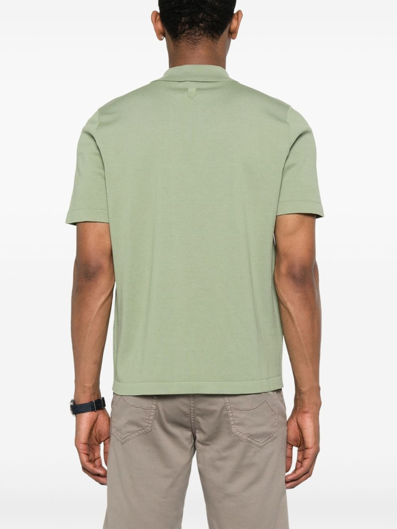 cotton zip-up polo shirt 3