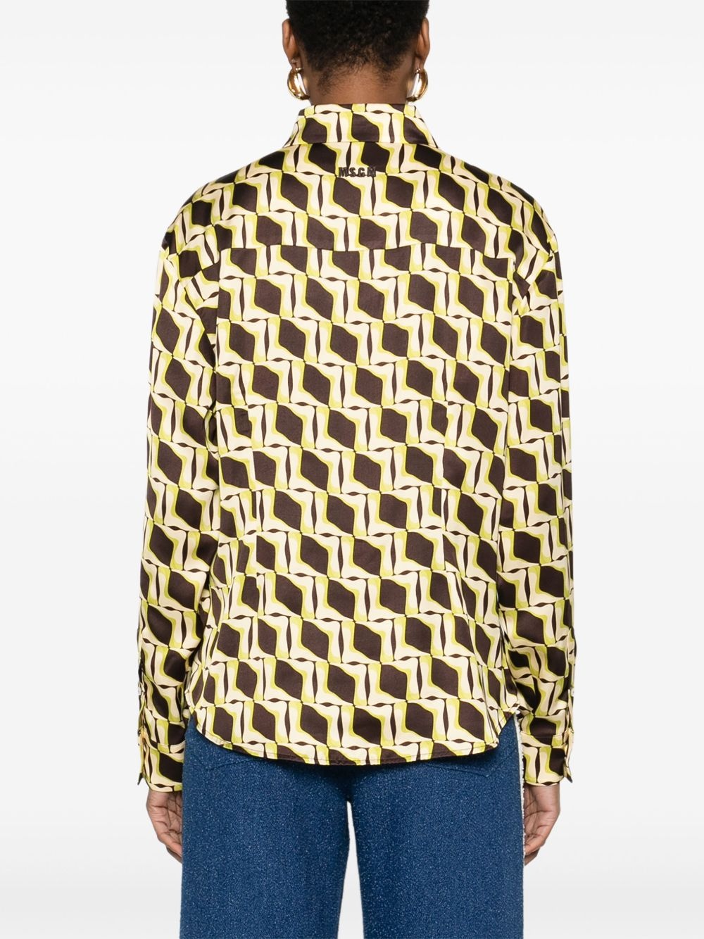 geometric-print shirt - 4