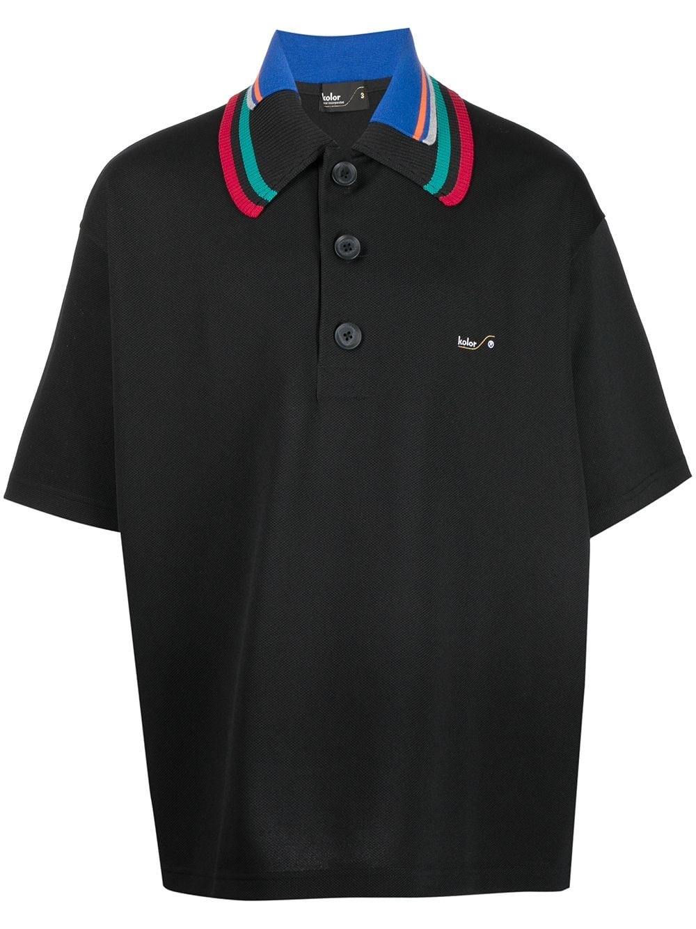 oversized collar polo shirt - 1