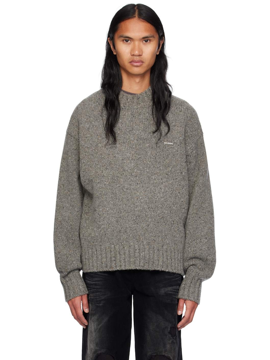 Gray Chunky Sweater - 1