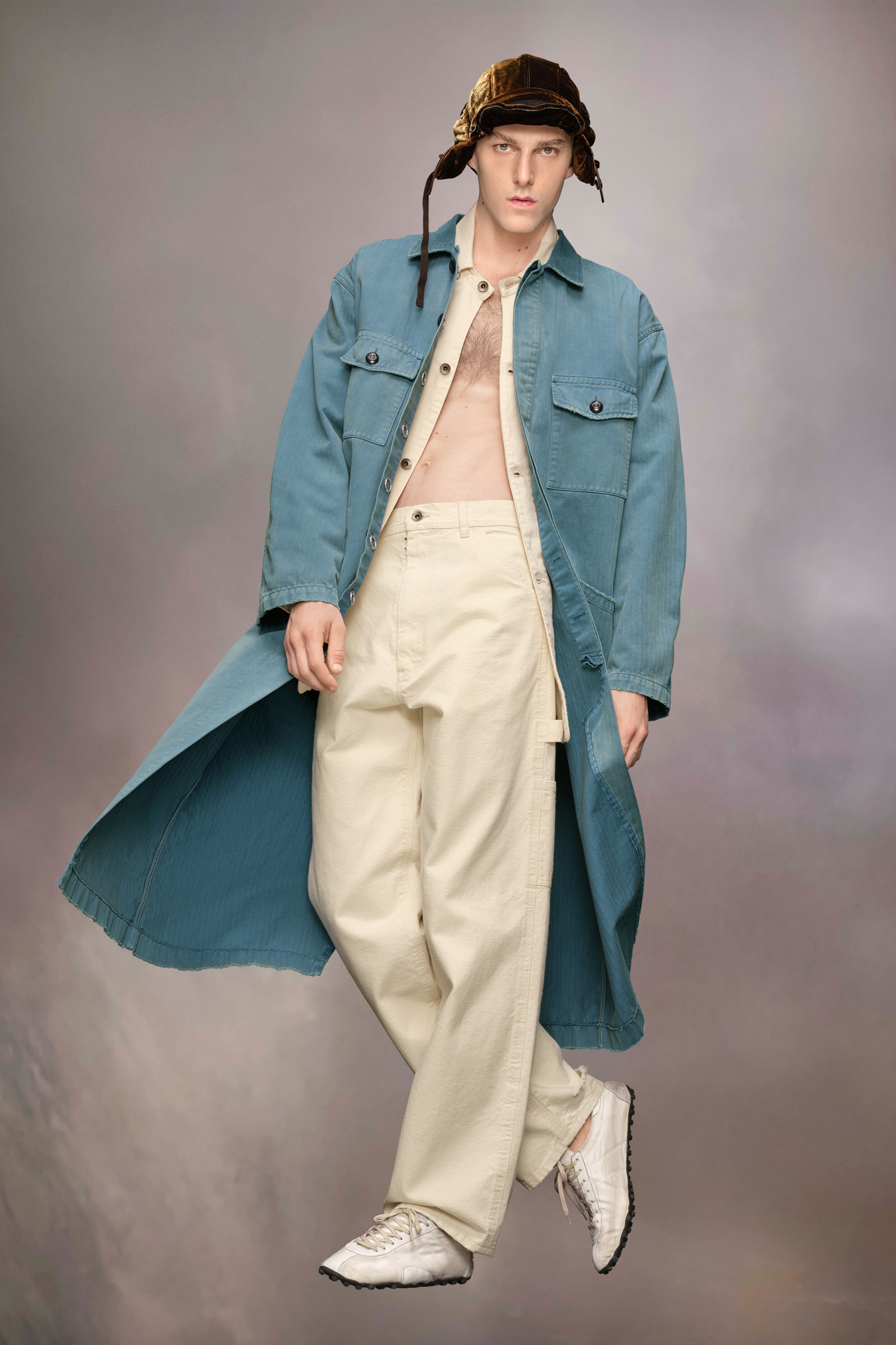 Herringbone trench coat - 3