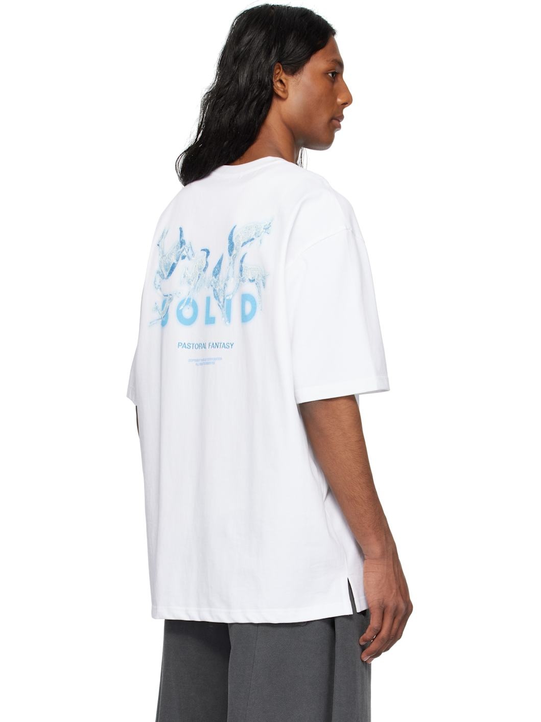 White 'Pastoral Fantasy' T-shirt - 3