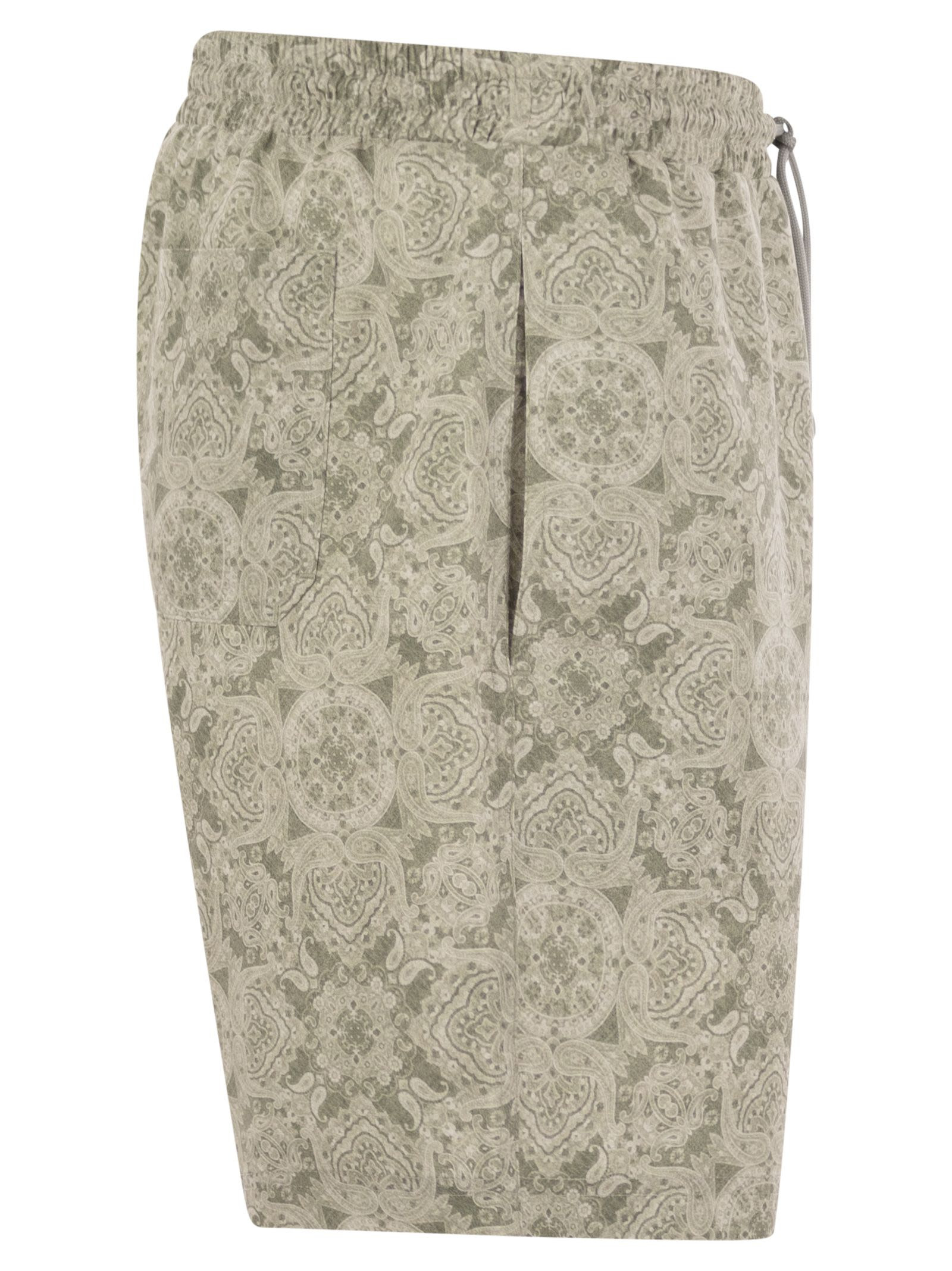 Brunello Cucinelli Men Beach Swimsuit With Paisley Design - 3