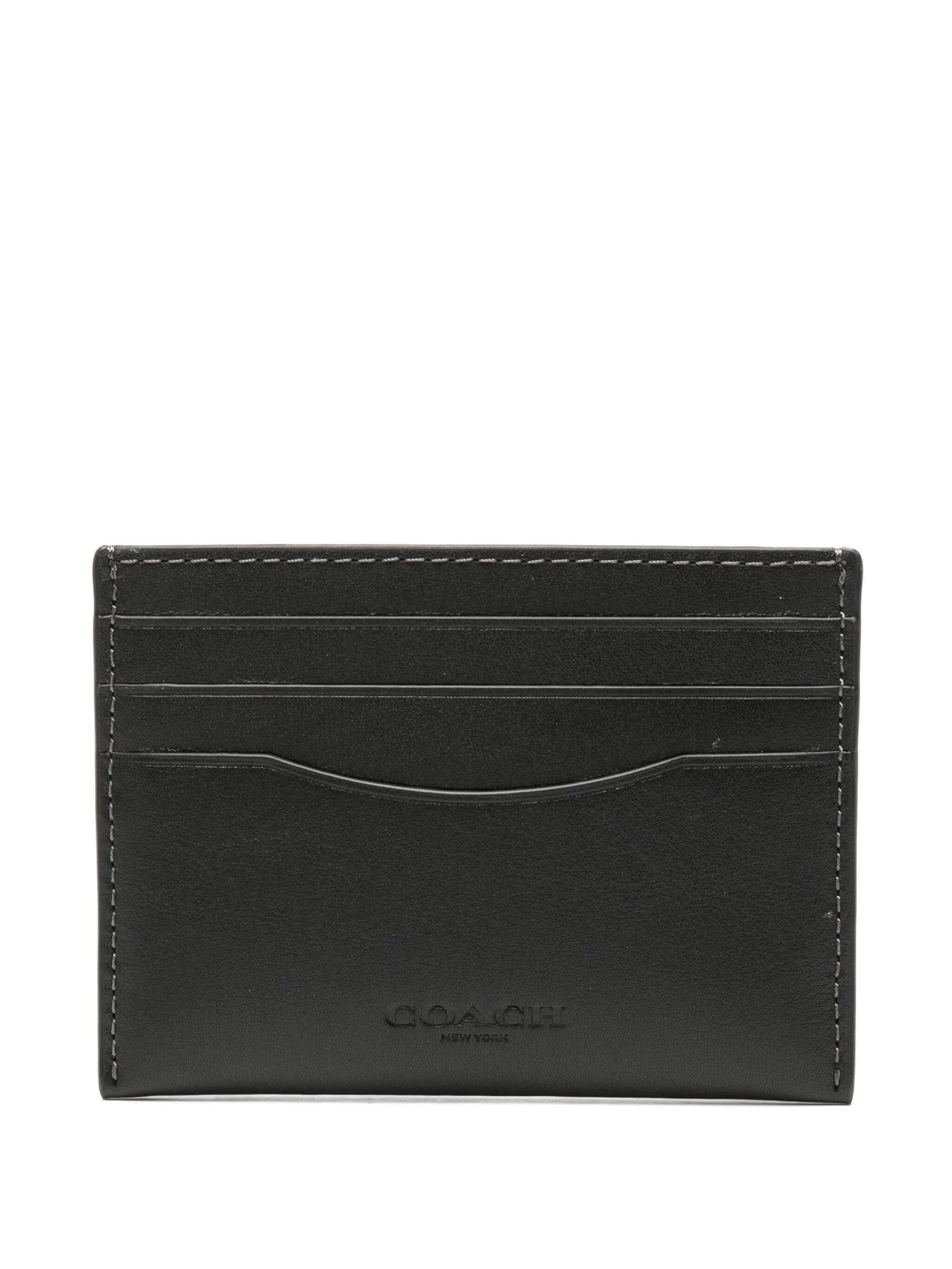 Coach Logo-embossed Leather Cardholder - 1