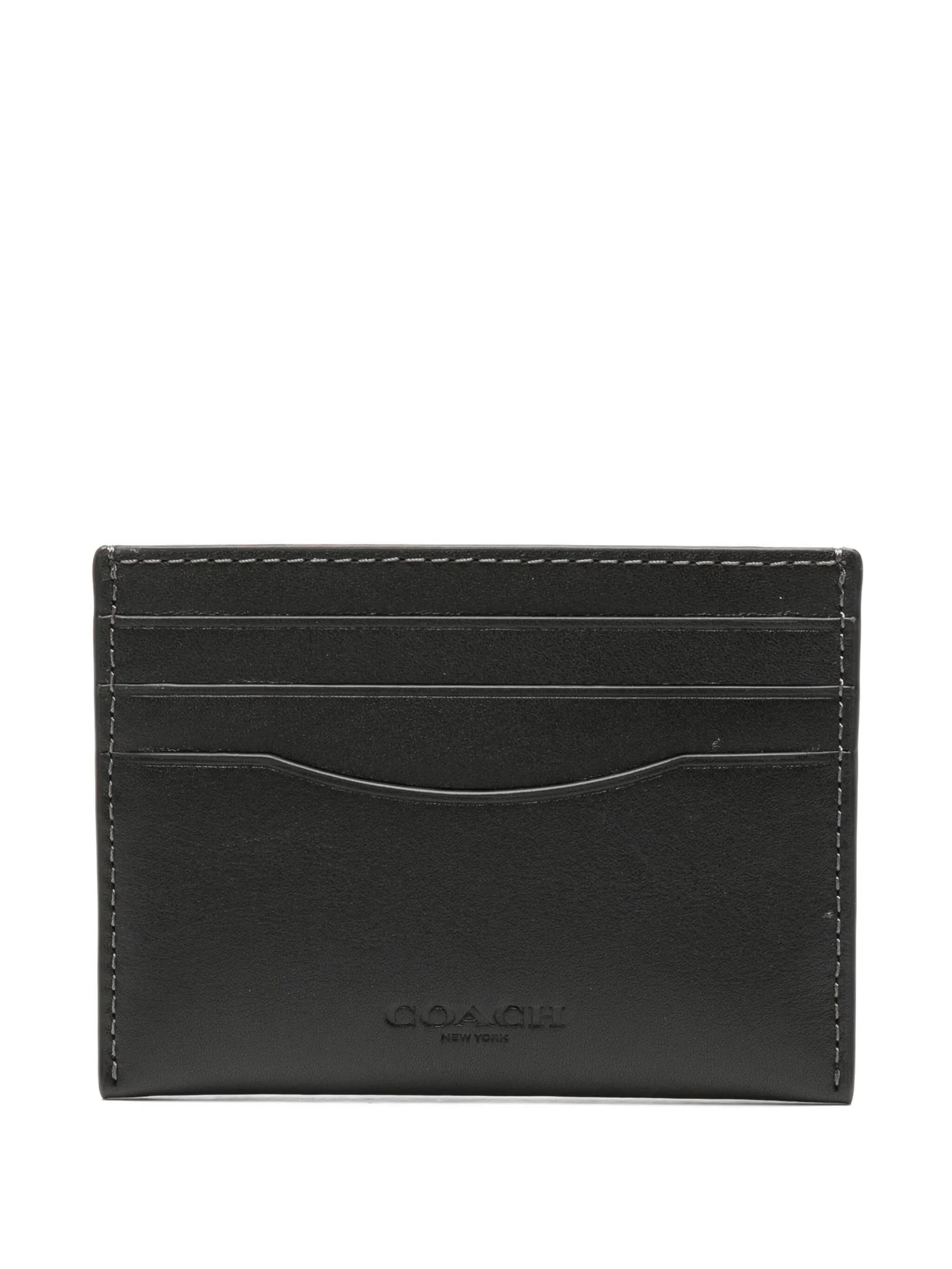 Coach Logo-embossed Leather Cardholder - 1