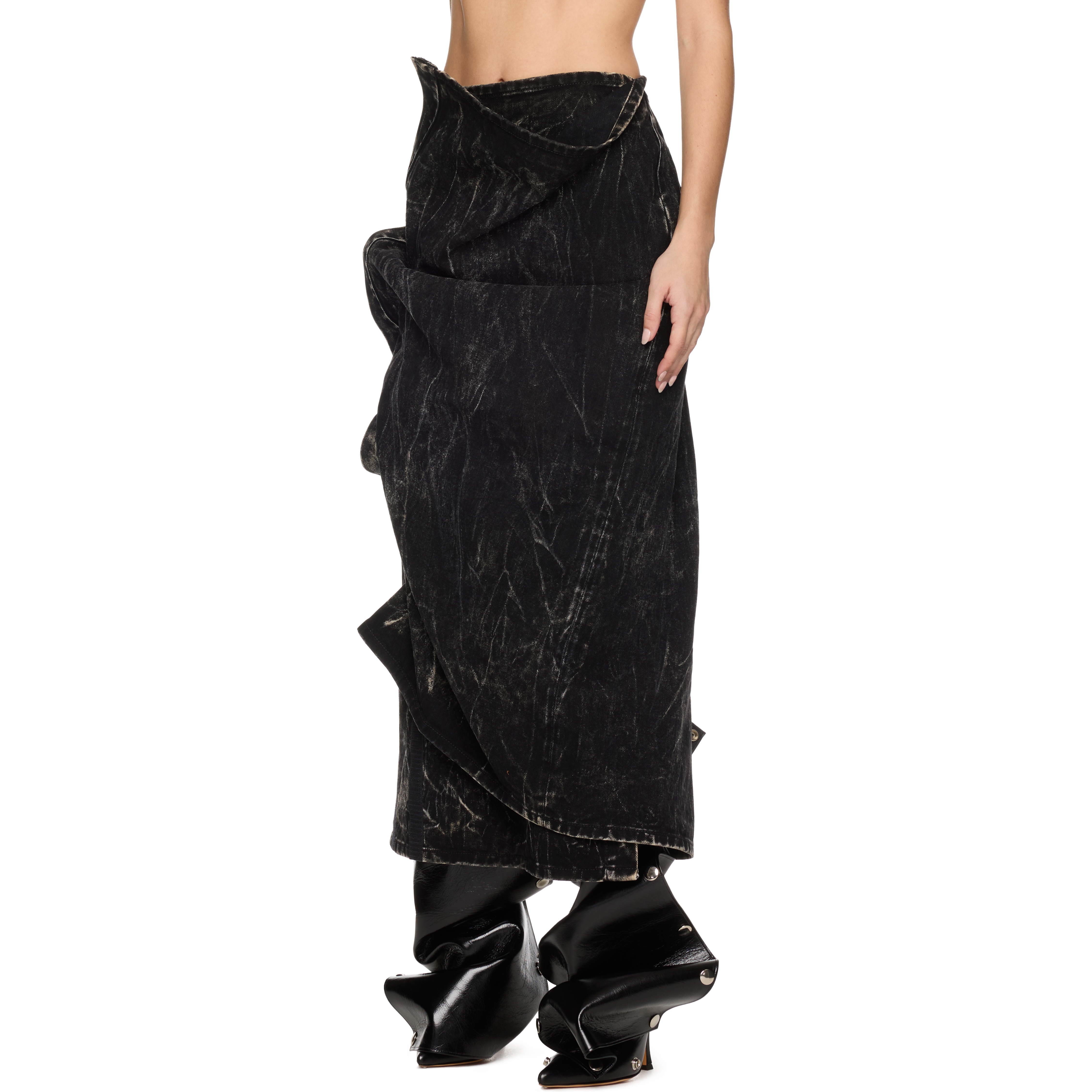 Velcro Denim Skirt - 2