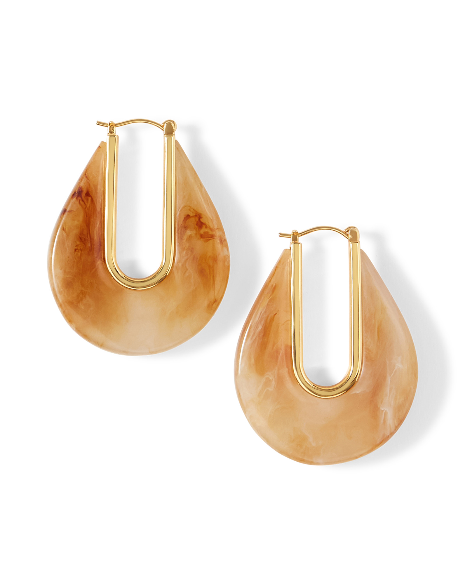 RESIN DROP HOOP EARRING - 6