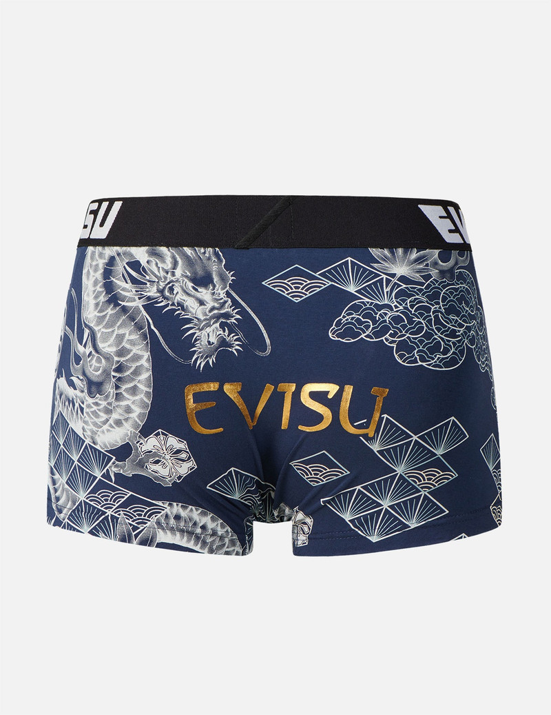 ALLOVER BROCADE AND DRAGON PATTERN PRINT TRUNKS 1