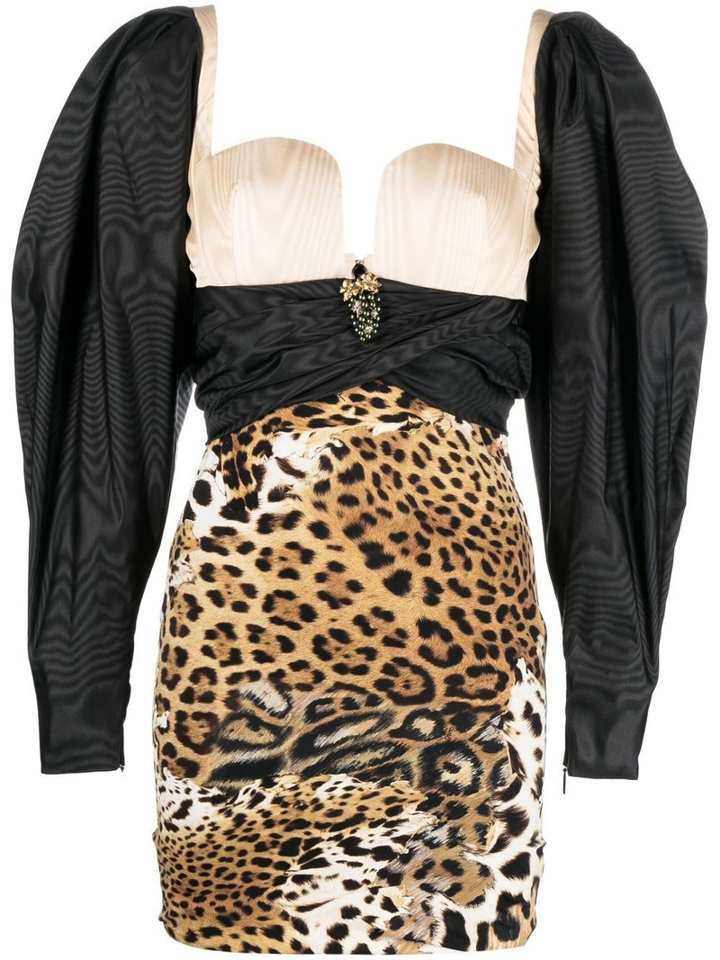leopard-print mini dress 1