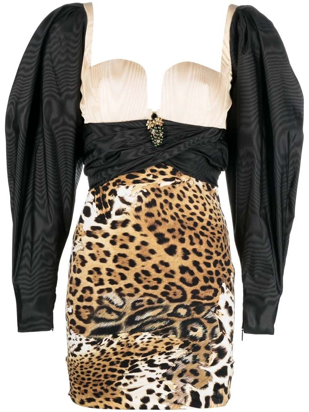 leopard-print mini dress - 1