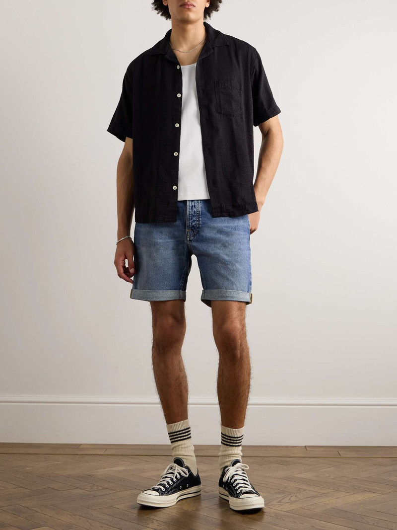 Nudie Jeans Josh Straight-Leg Denim Shorts outlook