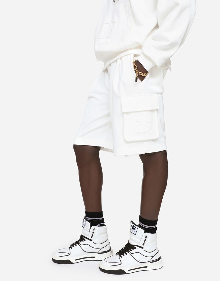 Jersey jogging shorts with embossed DG logo - 4
