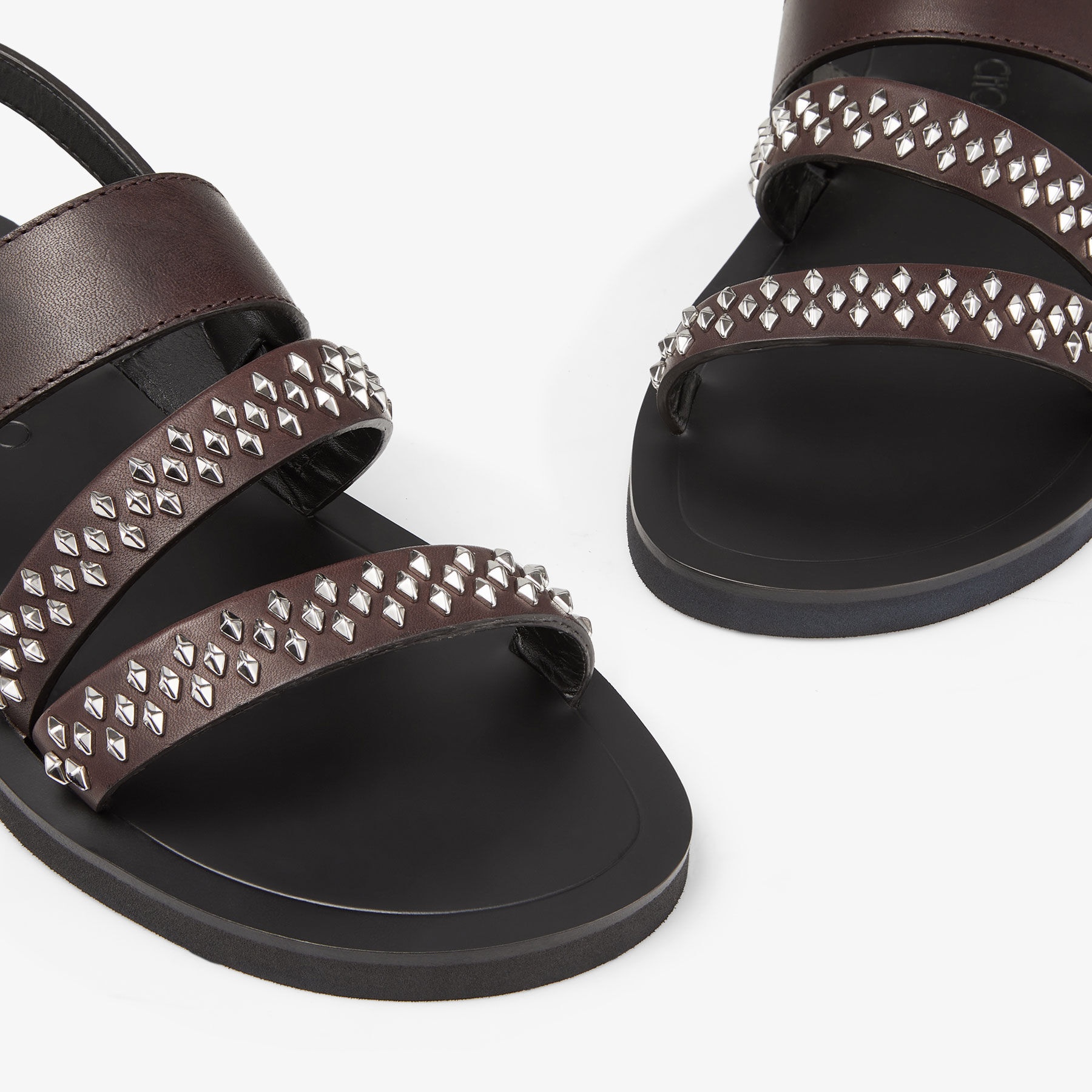 Asta Gladiator
Mocha Vachetta Leather Gladiator Sandals with Studs - 3