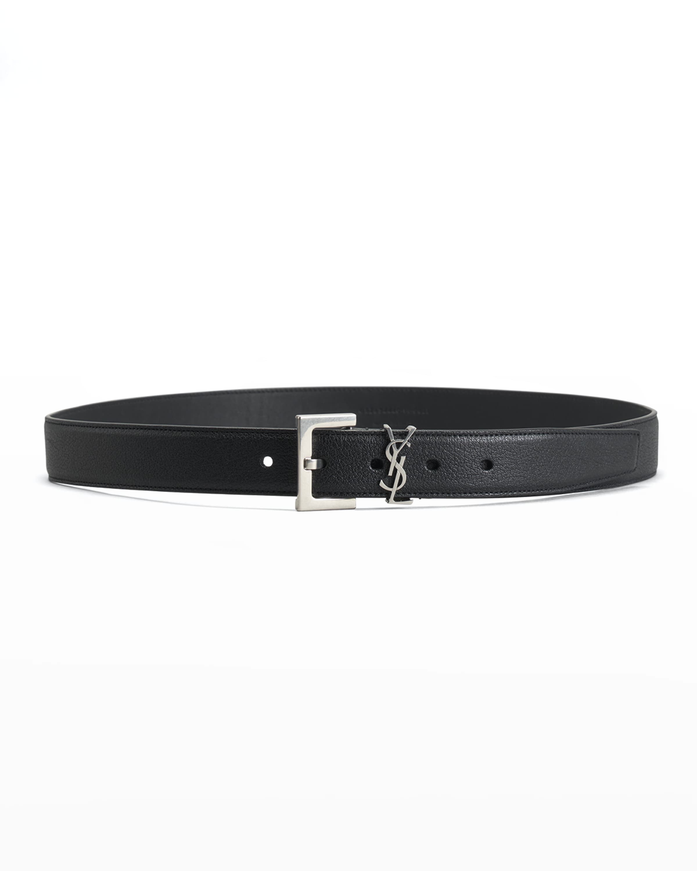 YSL Cintura Box Leather Belt - 1