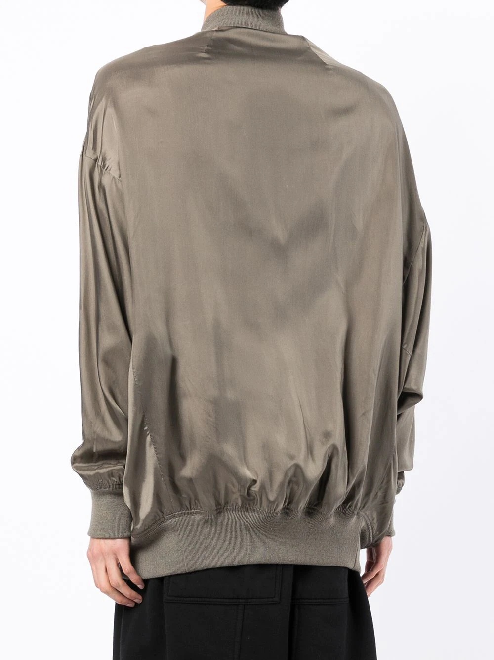 satin-finished zipped bomber jacket - 4