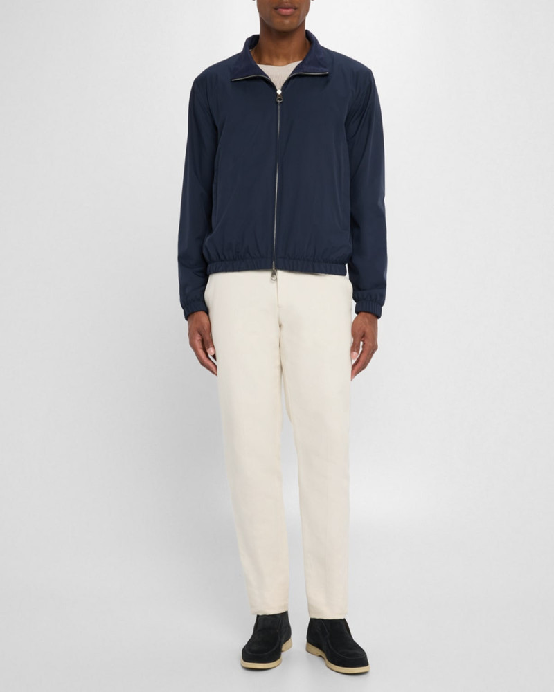 Loro Piana Men's Wind Jersey and Linen Bomber Jacket outlook