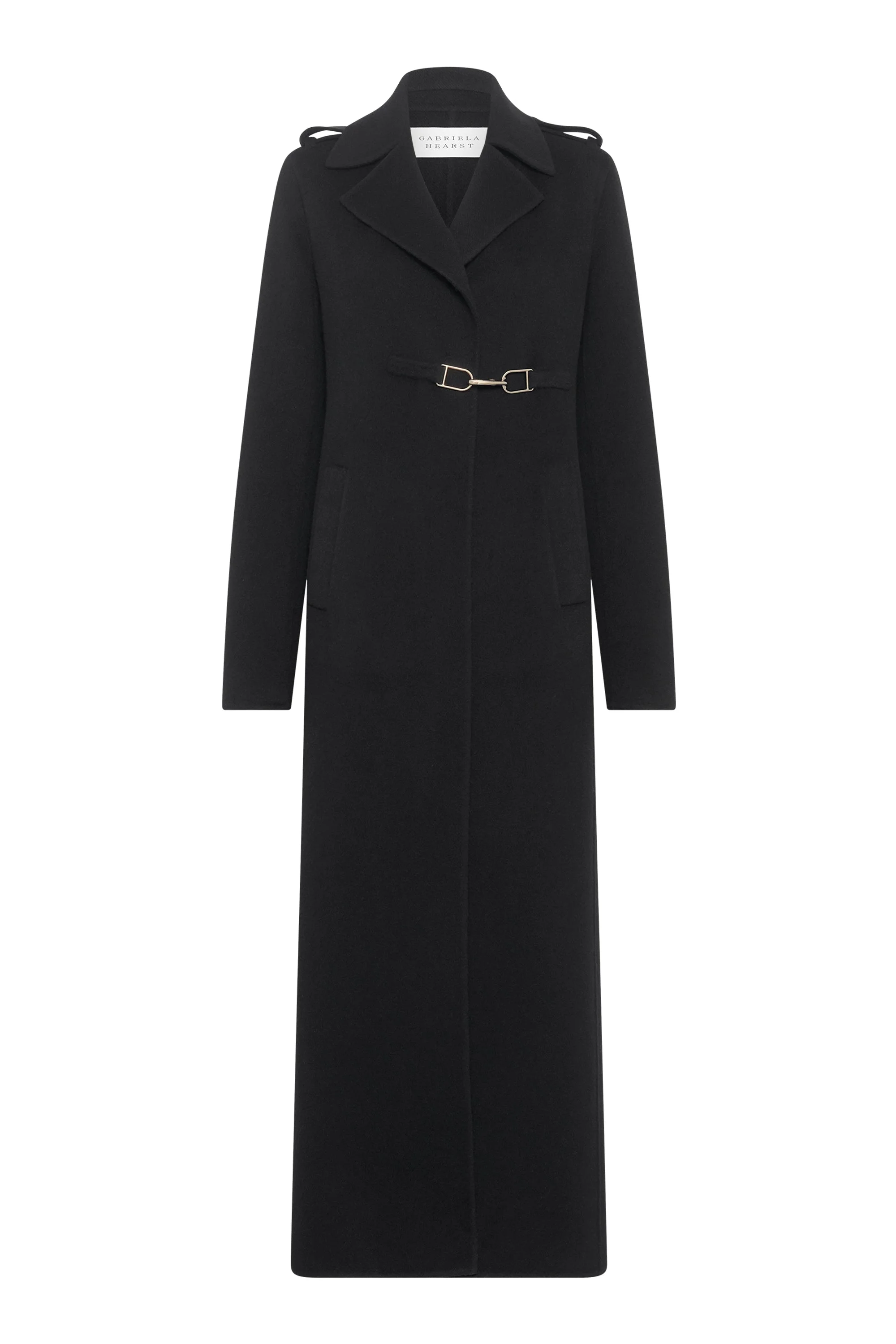 Dee Coat in Black Double-face Recycled Cashmere - 1