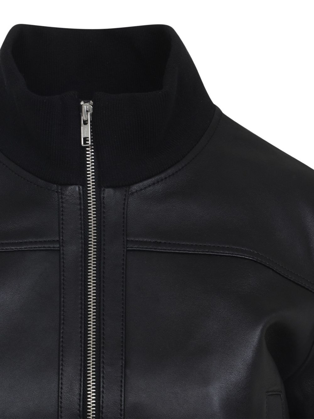 zip-front ribbed-cuff jacket - 5