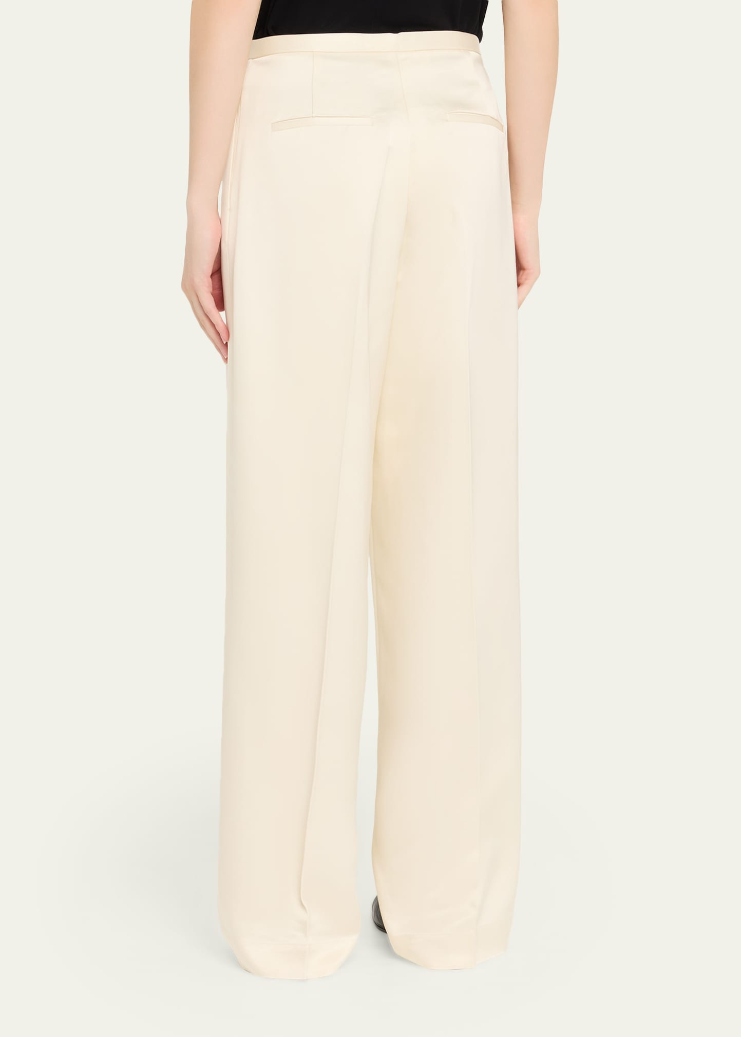 Satin Drawstring Trousers - 3