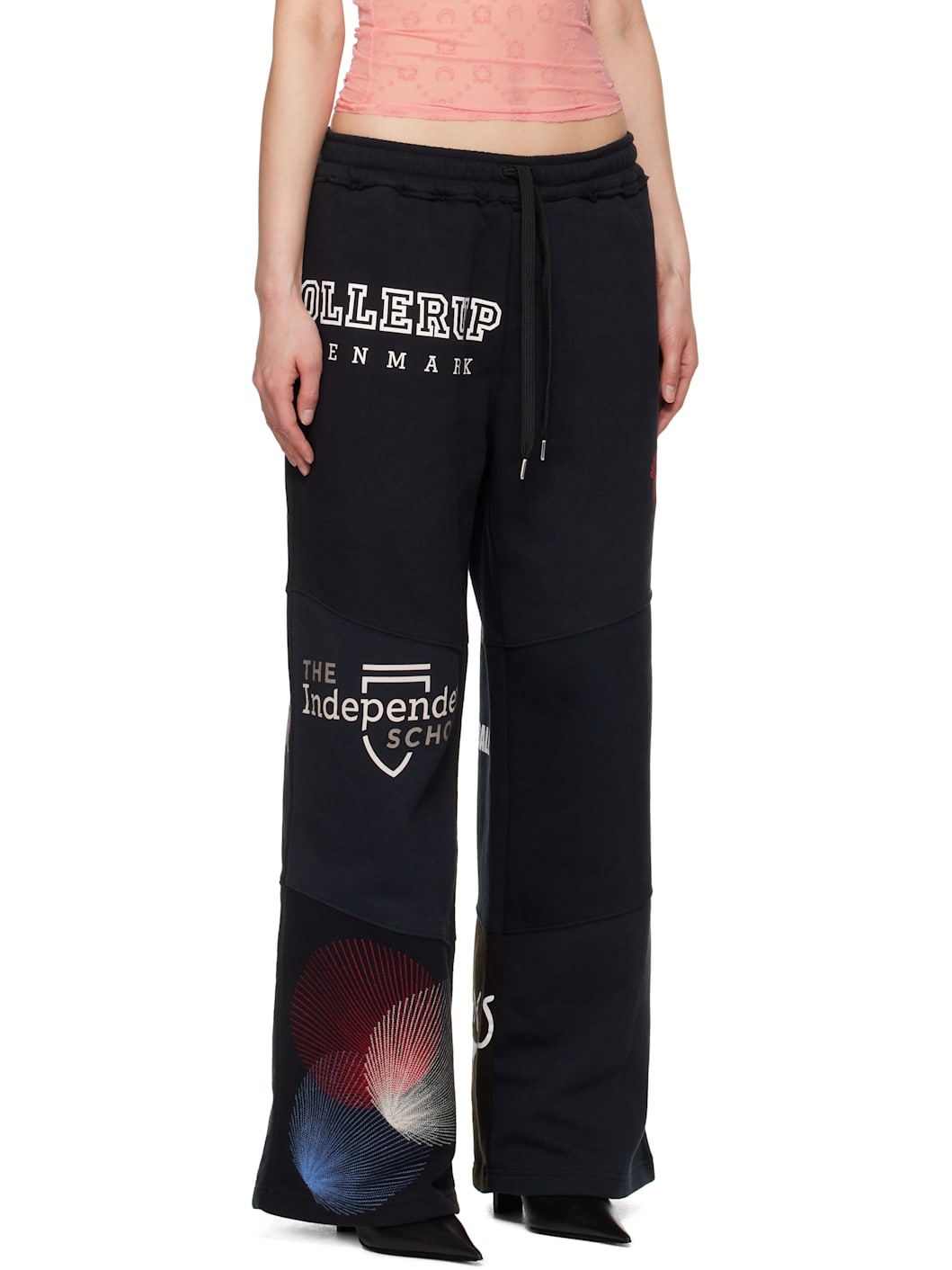 Black Regenerated Graphic Sweatshirts Sweatpants - 2