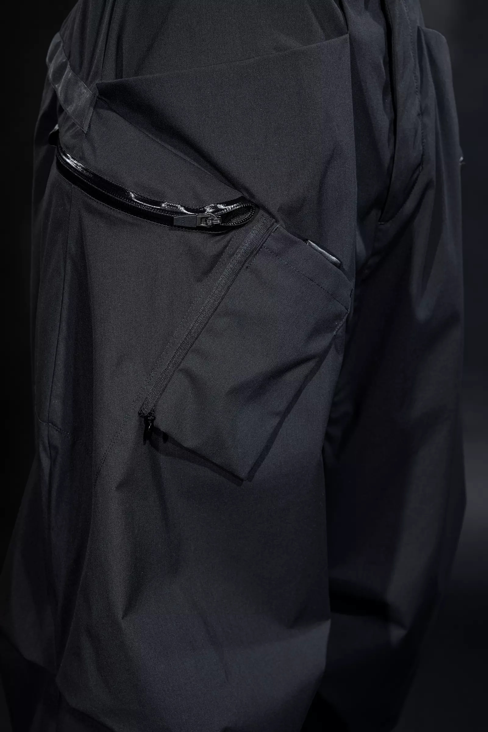 ACRONYM P59-E Encapsulated Nylon Cargo Pant Black | REVERSIBLE