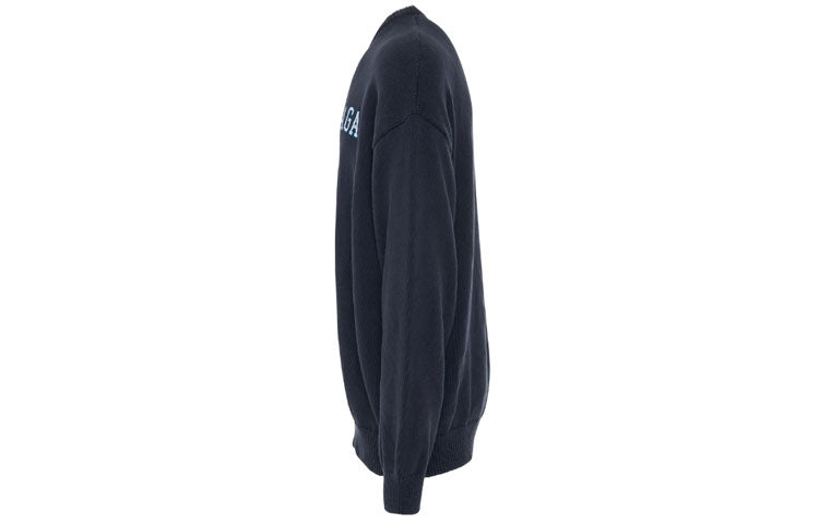 Balenciaga College Crest Crewneck Sweatshirt 'Navy' 696226T32394640 - 4