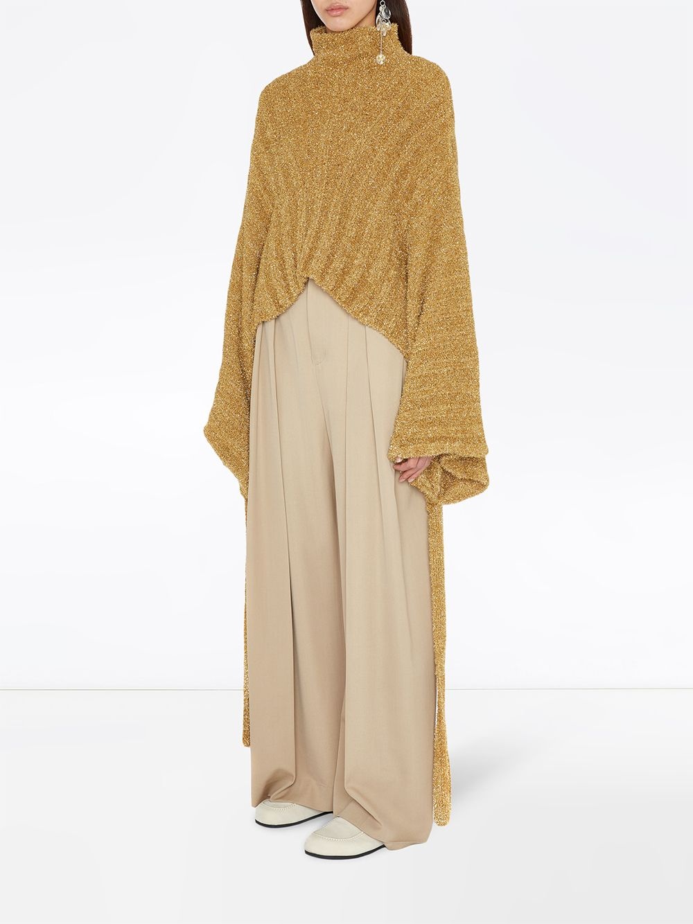 kimono-sleeve knitted jumper - 3