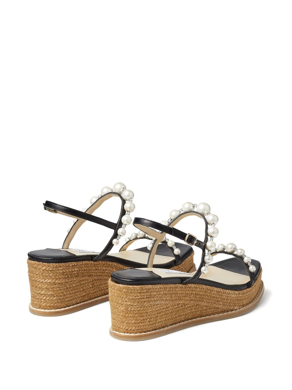 JIMMY CHOO Amatuus pearl-embellished 60mm wedge sandals