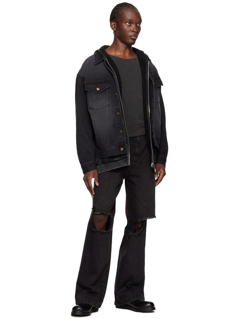 We11done Black Faded Denim Jacket outlook
