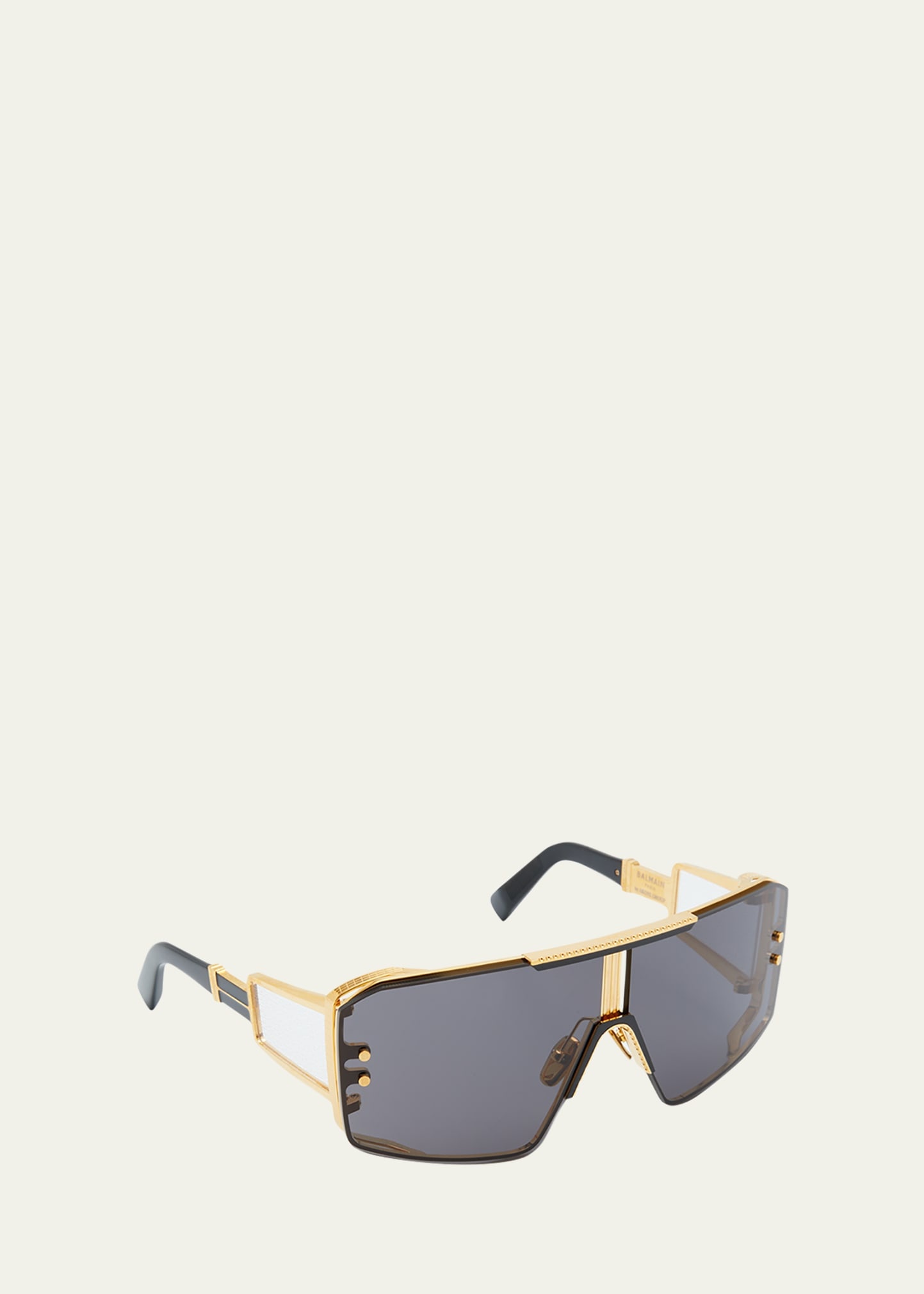 Le Masque Black Titanium & Acetate Shield Sunglasses - 2