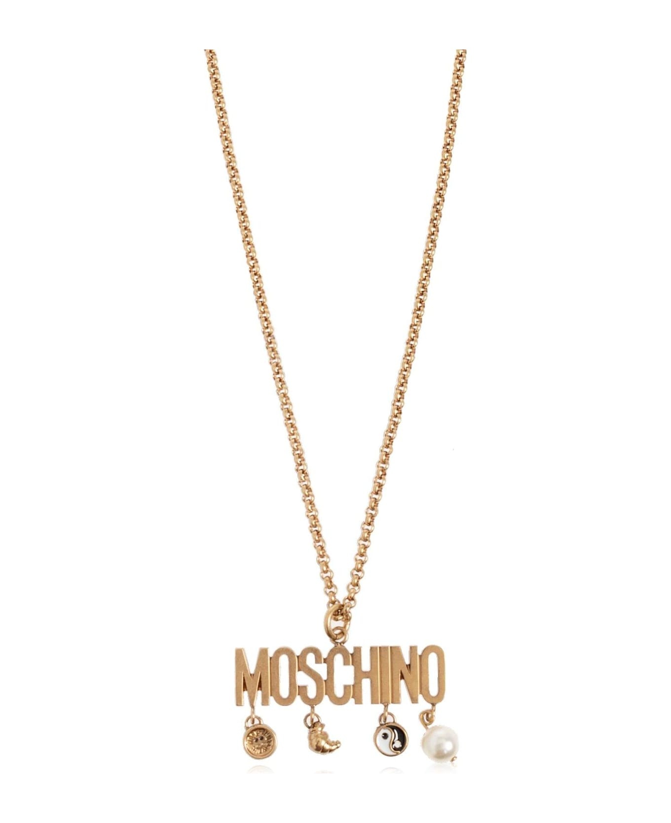 Logo Lettering Charm Detailed Necklace - 3