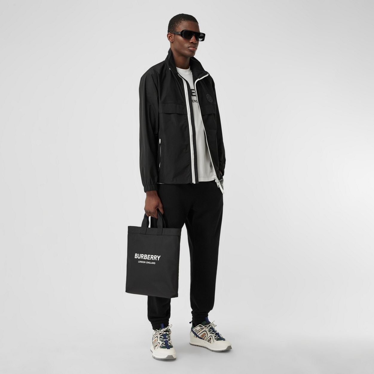 Logo Print Nylon Tote - 7