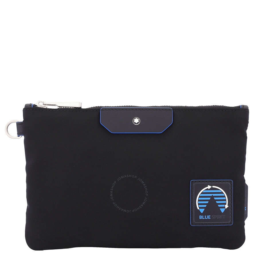 Montblanc Black Blue Nylon Spirit Small Pouch - 1