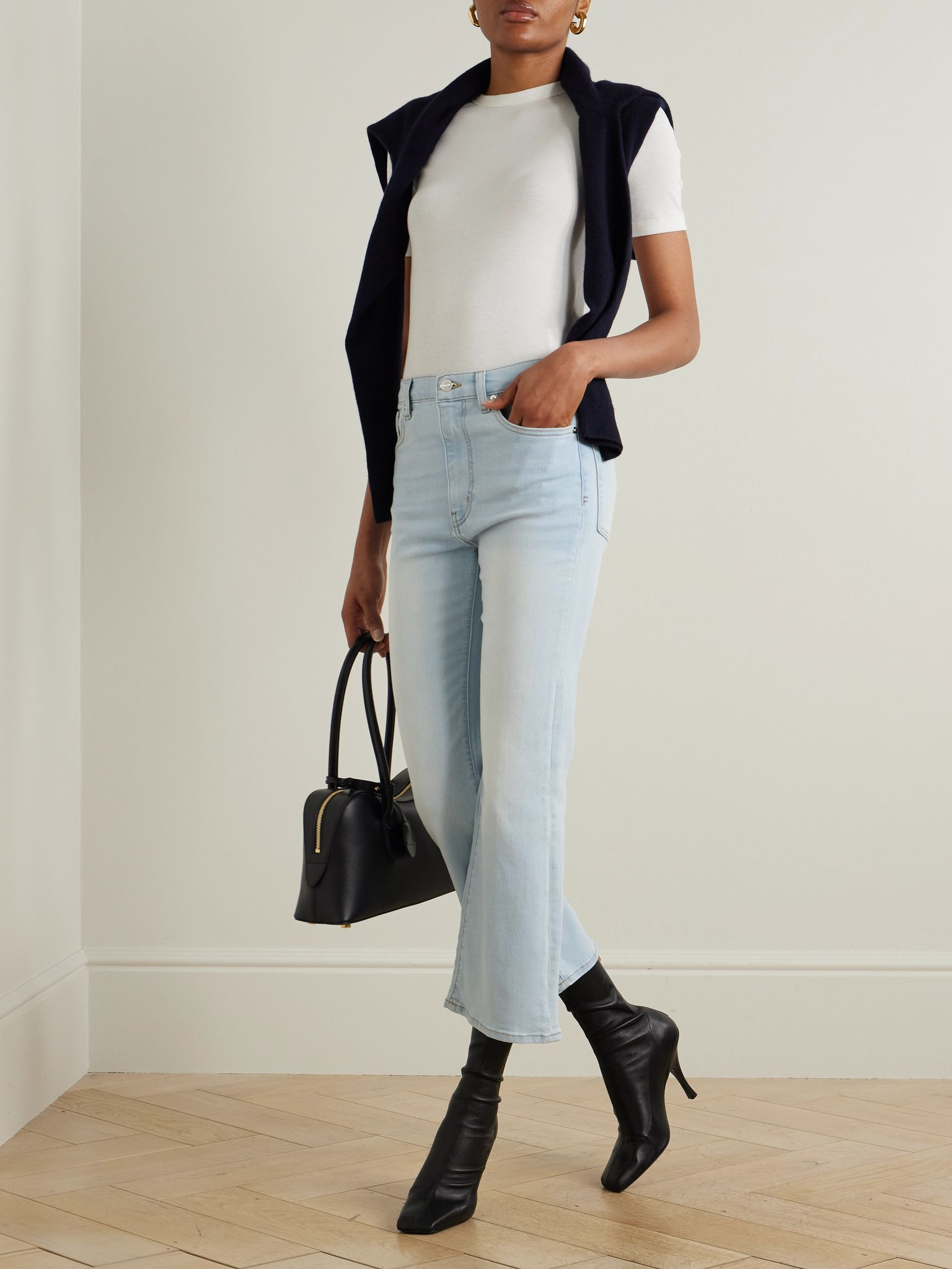 Reboot Crop stretch high-rise bootcut jeans Light denim - 2