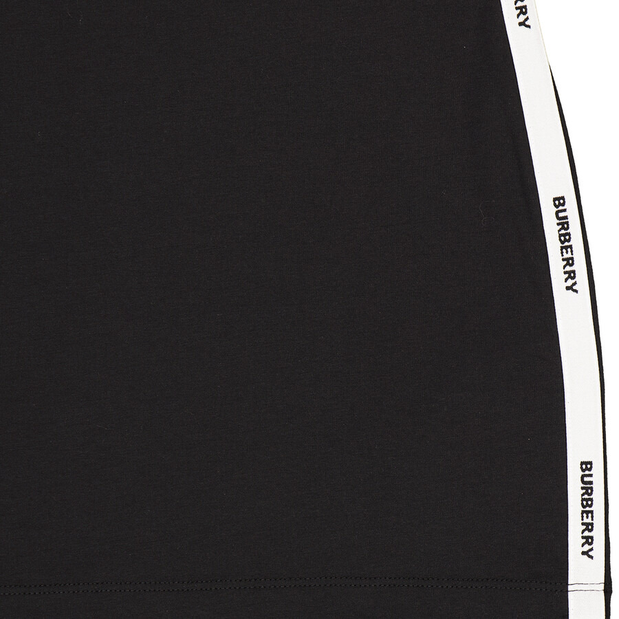 Burberry Ladies Black Thora Logo Tape Stretch-Cotton T-Shirt - 2